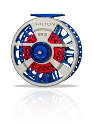Shilton SR Series Fliegenrolle Titanium/Blue/Red 
