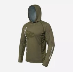 Finntrail WAVE Sonnenschutz UPF 50+ Langarmshirt mit Kaputze, Khaki 