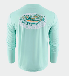 Grundéns Marlin Magic LS Tech Tee UPF 50+ Sonnenschutz Shirt yucca 