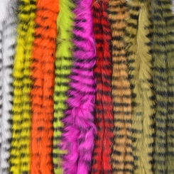 Black Barred Rabbit Fur Zonker 4 mm 