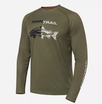Finntrail WAVE Sonnenschutz UPF 50+ Fish Langarmshirt, Khaki 