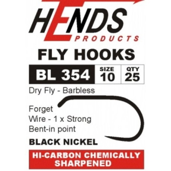 Hends Haken -Wet Fly u. Nymph Barbless 1x BL354 