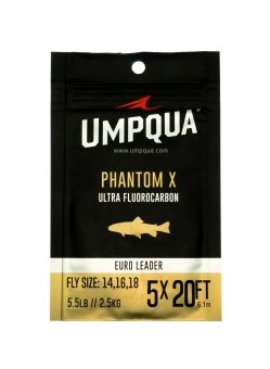 Umpqua Phantom X Fluorocarbon Euro Nymph 20ft Vorfach 4x 
