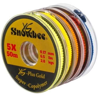 Snowbee XS-Plus Gold Super-Copolymer Vorfachspule 50m 